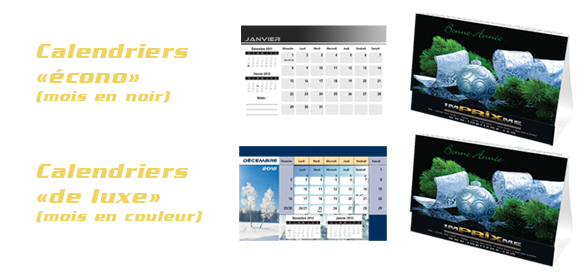 Celendriers I calendrier de table et aussi des calendriers avec bandes magntiques sur demande